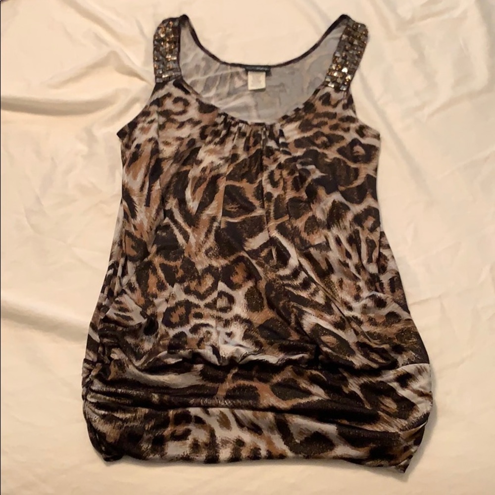 Leopard print tank top